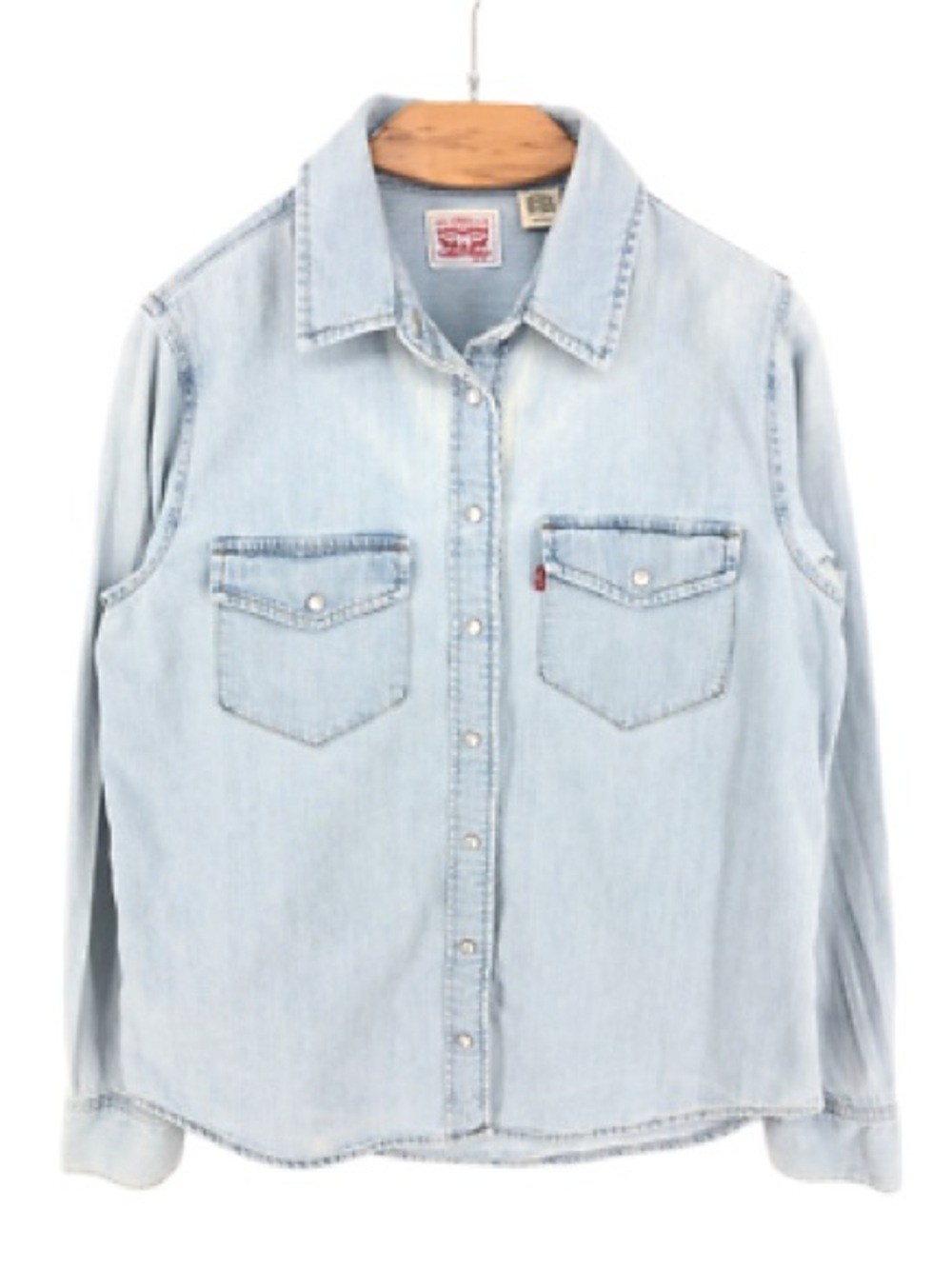 LEVI'S STRAUSS & CO Women Casual Denim Shirt with pearl snaps